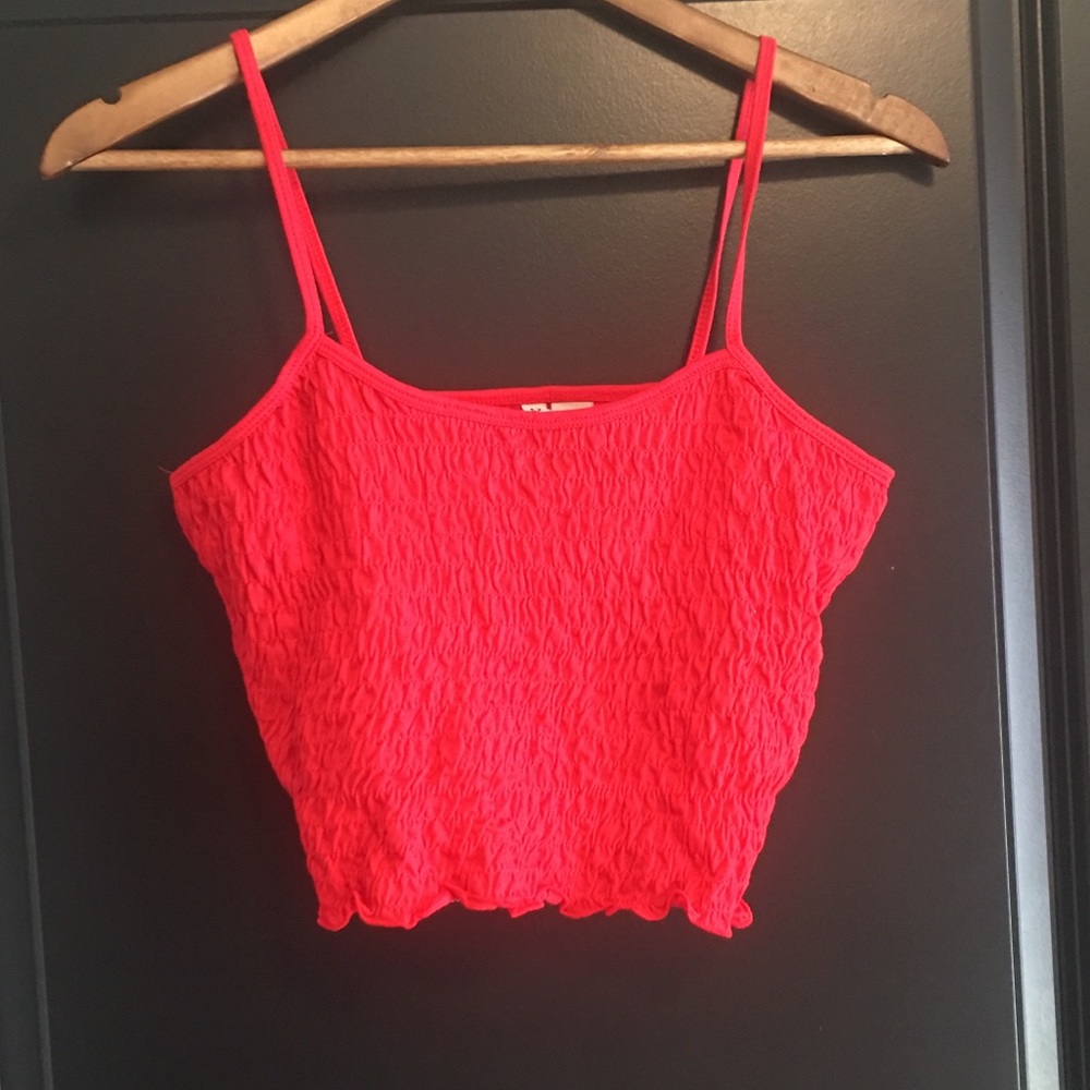 H&M Cropped Red Tank Top